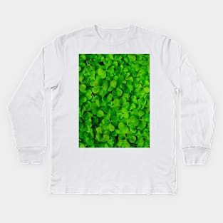 green Clover photo Kids Long Sleeve T-Shirt